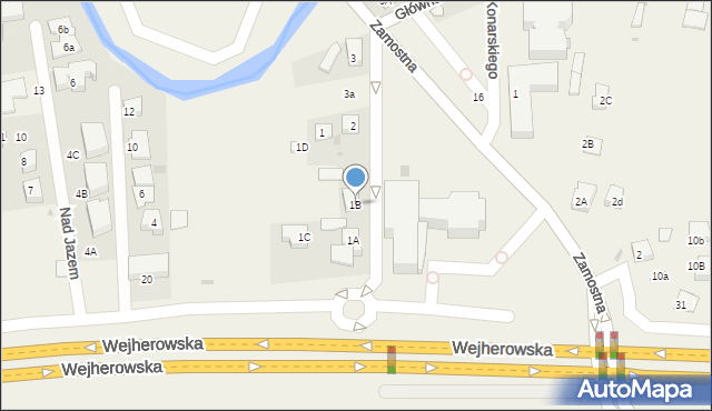 Bolszewo, Główna, 1B, mapa Bolszewo