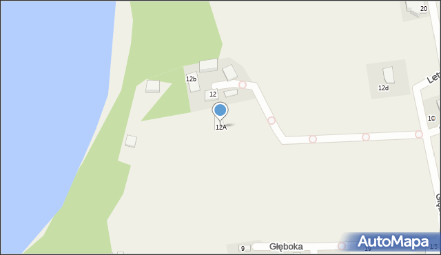 Borkowo, Głęboka, 12A, mapa Borkowo