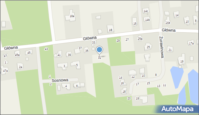 Borówiec, Główna, 31, mapa Borówiec