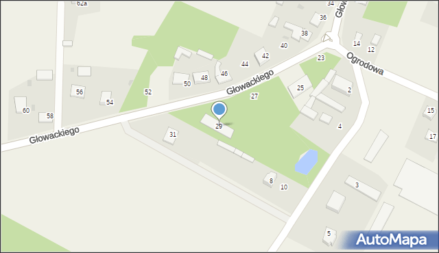 Borowno, Głowackiego Bartosza, 29, mapa Borowno