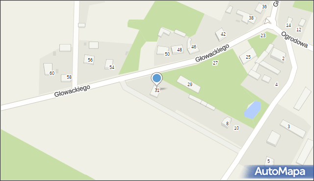 Borowno, Głowackiego Bartosza, 31, mapa Borowno