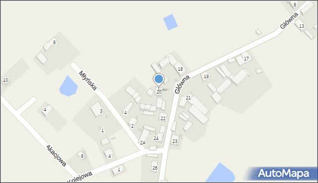 Boszkowo, Główna, 20, mapa Boszkowo