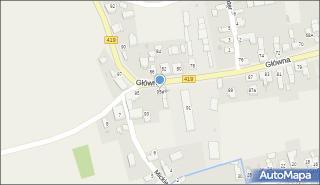 Branice, Główna, 93a, mapa Branice