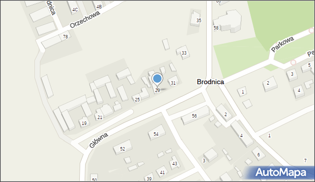 Brodnica, Główna, 29, mapa Brodnica