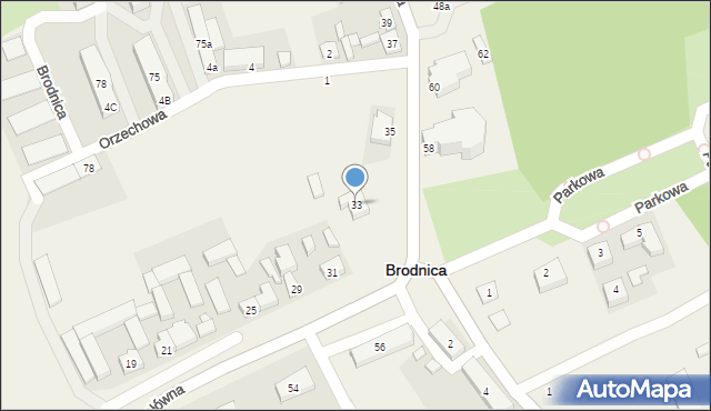 Brodnica, Główna, 33, mapa Brodnica