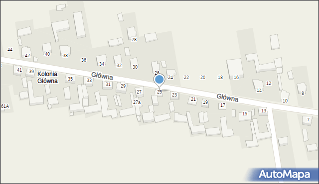 Brudzowice, Główna, 25, mapa Brudzowice