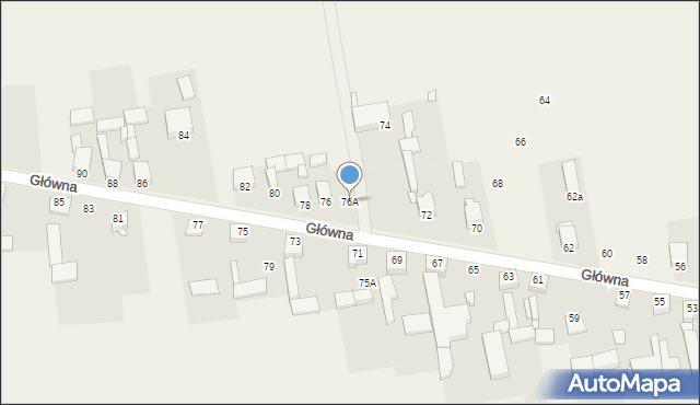 Brudzowice, Główna, 76A, mapa Brudzowice