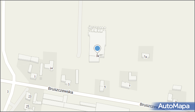 Bruszczewo, Główna, 3a, mapa Bruszczewo