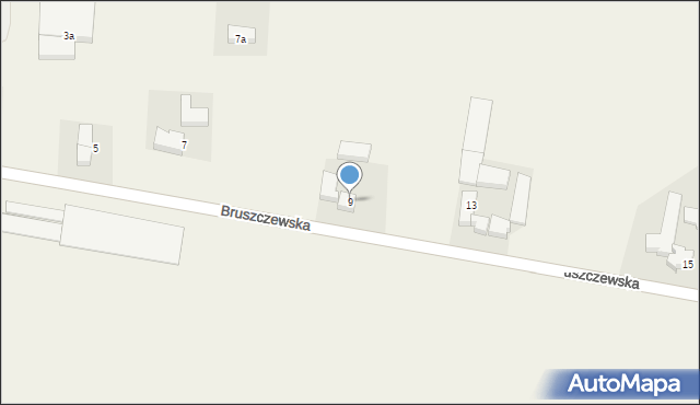 Bruszczewo, Główna, 9, mapa Bruszczewo