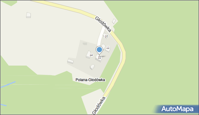 Brzegi, Głodówka, 12, mapa Brzegi