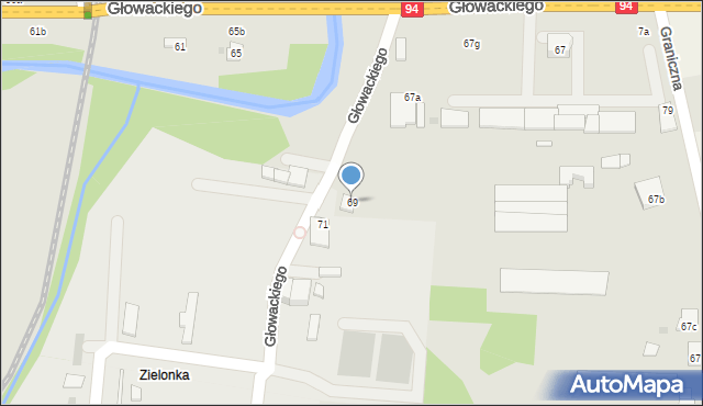 Brzesko, Głowackiego Bartosza, 69, mapa Brzesko