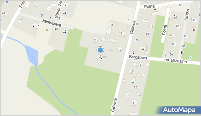 Brzeźce, Główna, 1a, mapa Brzeźce