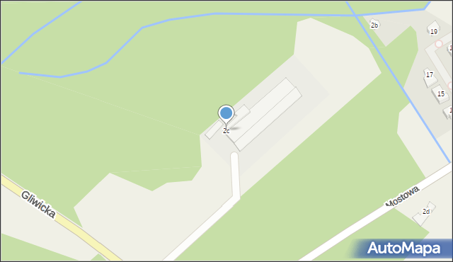 Brzeźce, Gliwicka, 2c, mapa Brzeźce