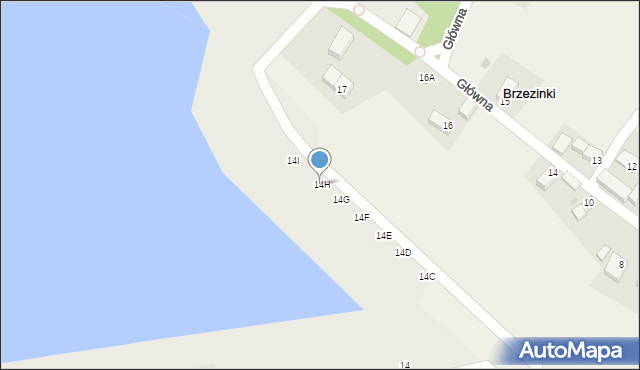 Brzezinki, Główna, 14H, mapa Brzezinki