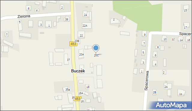 Buczek, Główna, 20C, mapa Buczek