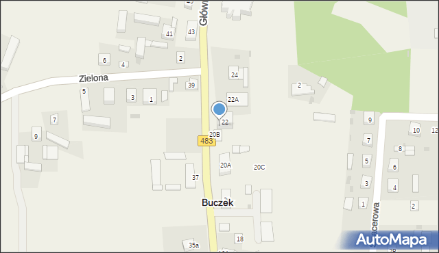 Buczek, Główna, 20D, mapa Buczek