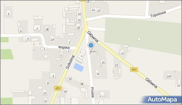 Buczek, Główna, 27, mapa Buczek