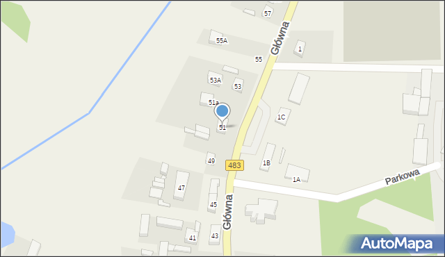 Buczek, Główna, 51, mapa Buczek