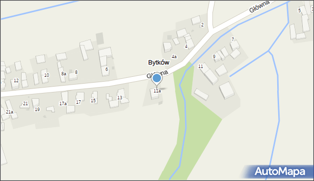 Bytków, Główna, 11a, mapa Bytków