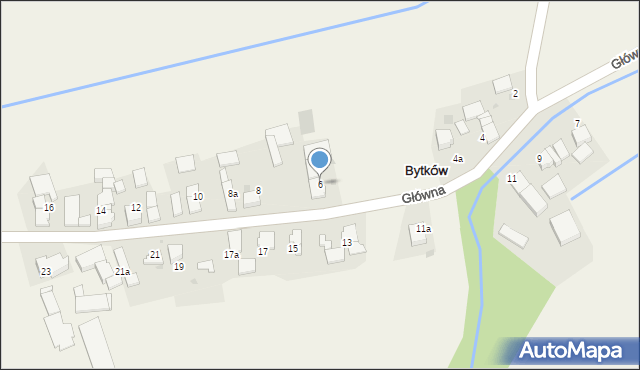 Bytków, Główna, 6, mapa Bytków