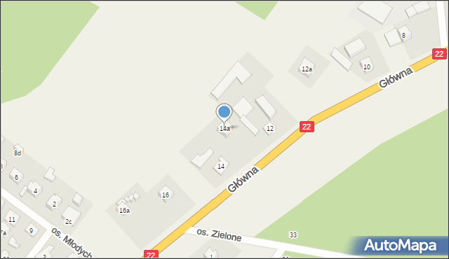 Bytonia, Główna, 14a, mapa Bytonia