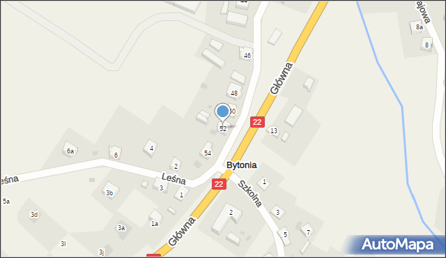 Bytonia, Główna, 52, mapa Bytonia