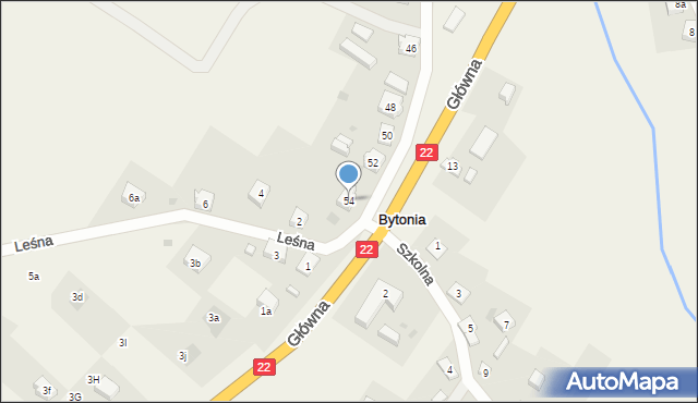 Bytonia, Główna, 54, mapa Bytonia