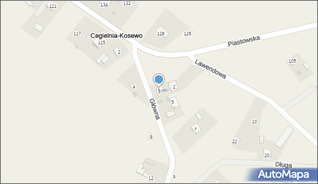 Cegielnia-Kosewo, Główna, 3, mapa Cegielnia-Kosewo