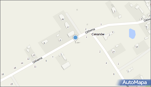 Cekanów, Główna, 3, mapa Cekanów