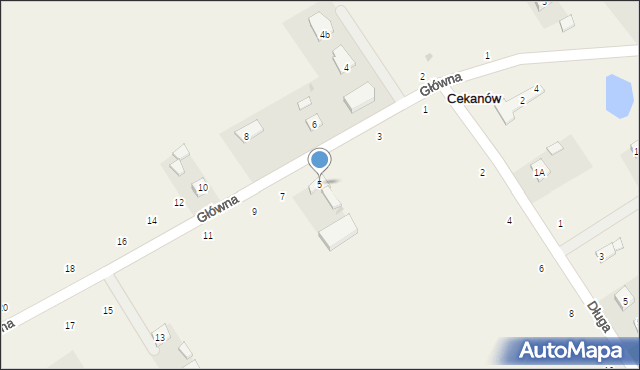 Cekanów, Główna, 5, mapa Cekanów