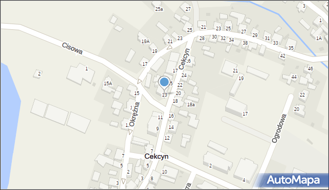 Cekcyn, Główna, 13, mapa Cekcyn