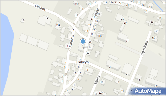 Cekcyn, Główna, 9, mapa Cekcyn