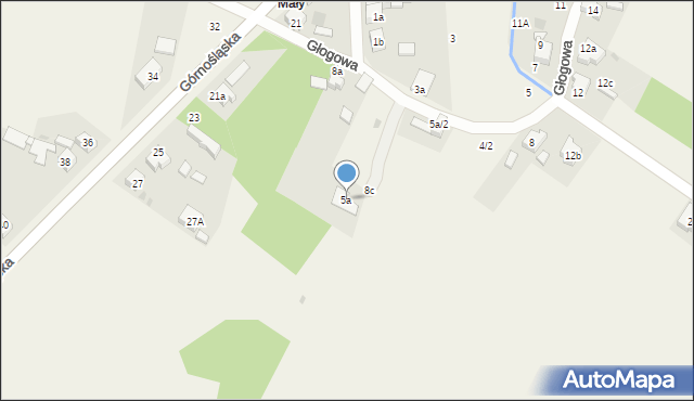 Chełm Śląski, Głogowa, 5a, mapa Chełm Śląski