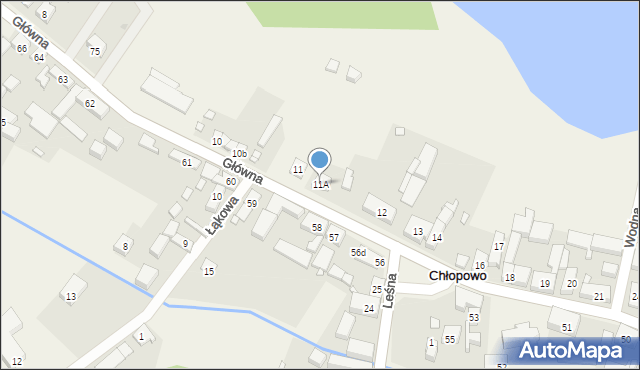 Chłopowo, Główna, 11A, mapa Chłopowo