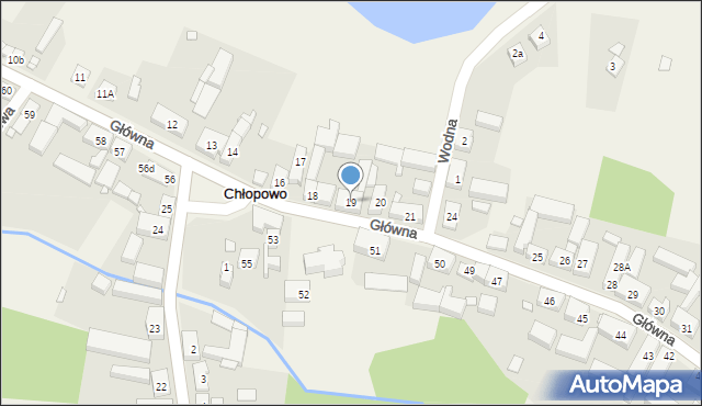 Chłopowo, Główna, 19, mapa Chłopowo