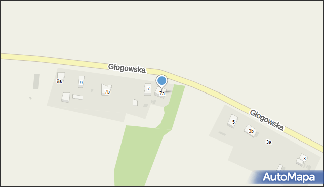 Chobienia, Głogowska, 7a, mapa Chobienia