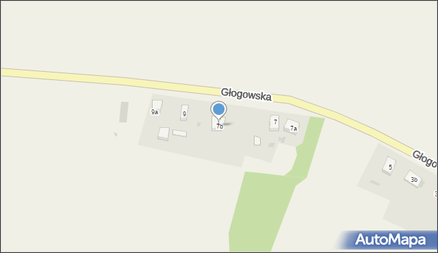 Chobienia, Głogowska, 7b, mapa Chobienia