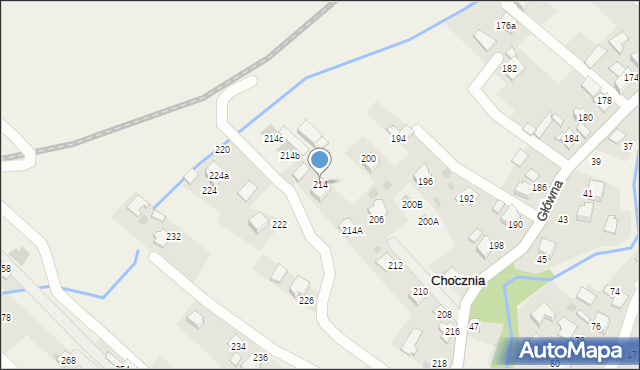 Chocznia, Główna, 214, mapa Chocznia