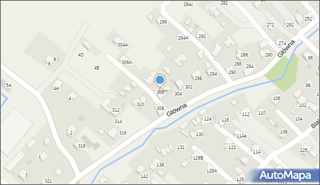 Chocznia, Główna, 306, mapa Chocznia
