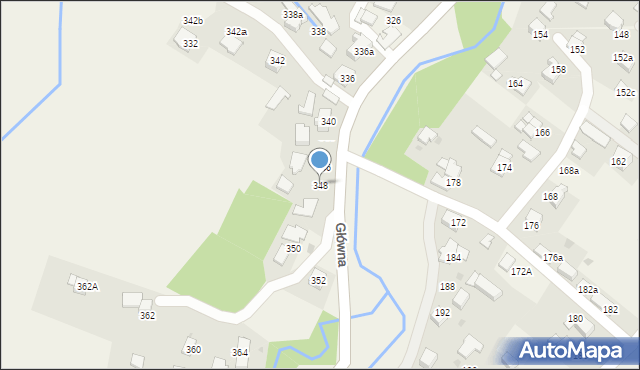 Chocznia, Główna, 348, mapa Chocznia