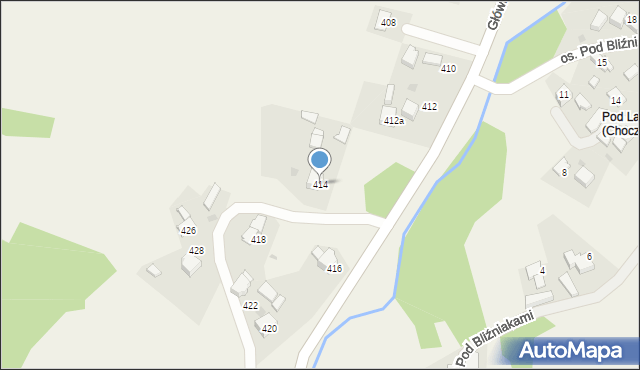 Chocznia, Główna, 414a, mapa Chocznia