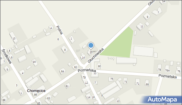 Chomęcice, Głuchowska, 10, mapa Chomęcice