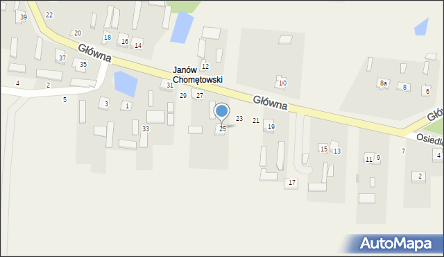 Chomentów-Puszcz, Główna, 25, mapa Chomentów-Puszcz