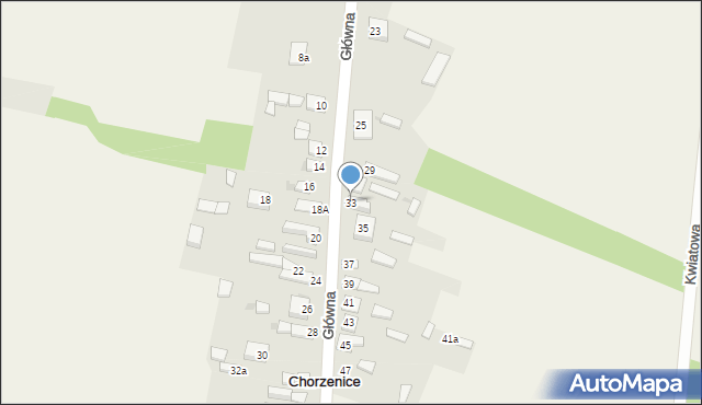 Chorzenice, Główna, 33, mapa Chorzenice