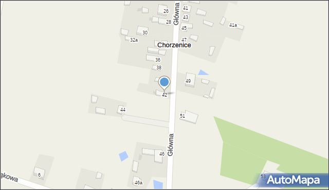 Chorzenice, Główna, 42, mapa Chorzenice