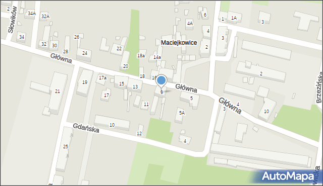 Chorzów, Główna, 9, mapa Chorzów