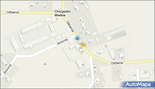 Chrzypsko Wielkie, Główna, 15B, mapa Chrzypsko Wielkie