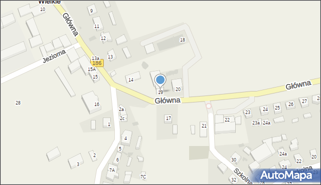 Chrzypsko Wielkie, Główna, 19, mapa Chrzypsko Wielkie