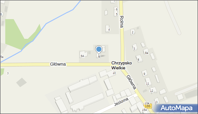 Chrzypsko Wielkie, Główna, 6, mapa Chrzypsko Wielkie