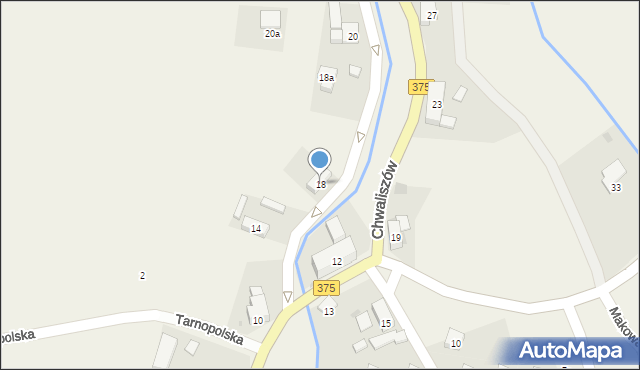 Chwaliszów, Główna, 18, mapa Chwaliszów